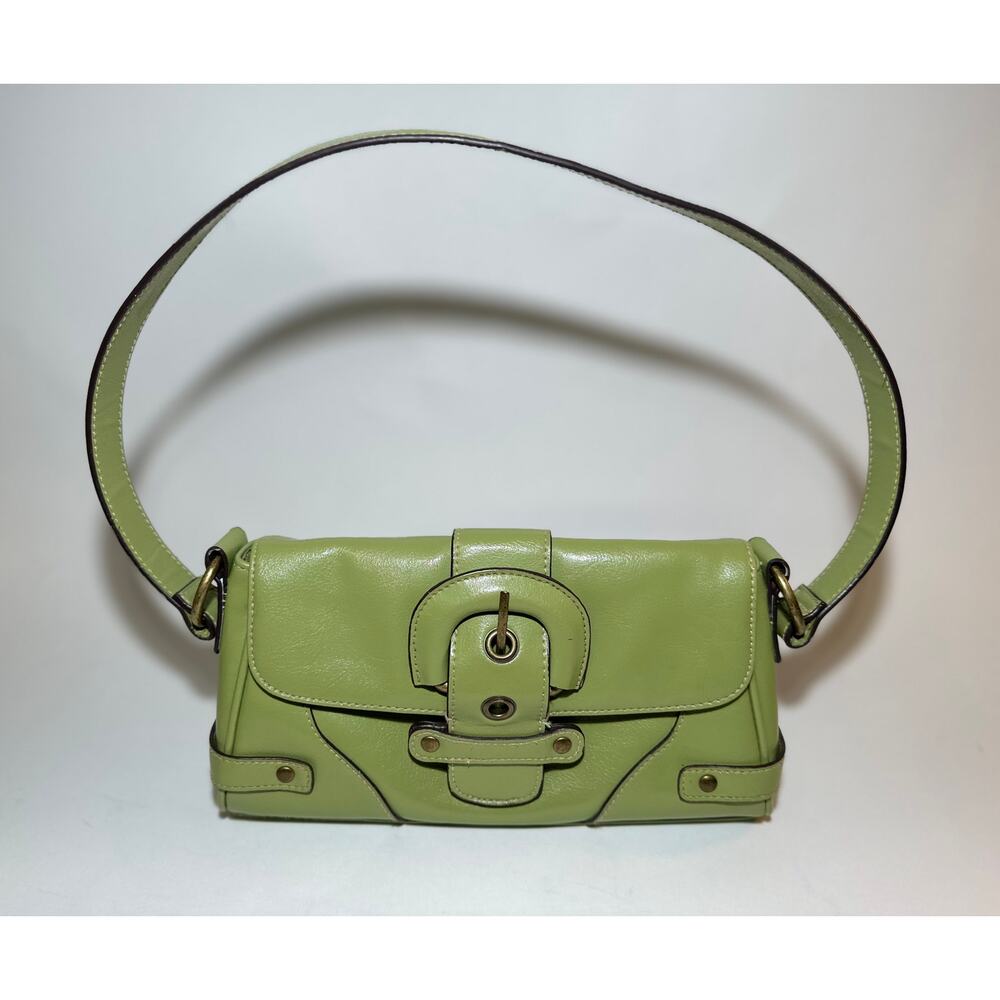 Chartreuse Green Baguette Buckle Purse